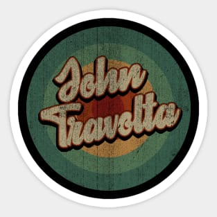 Circle Retro Vintage John Travolta Sticker